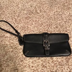 Coach leather wristlet